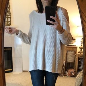 Plush No-Shoulder Sweater